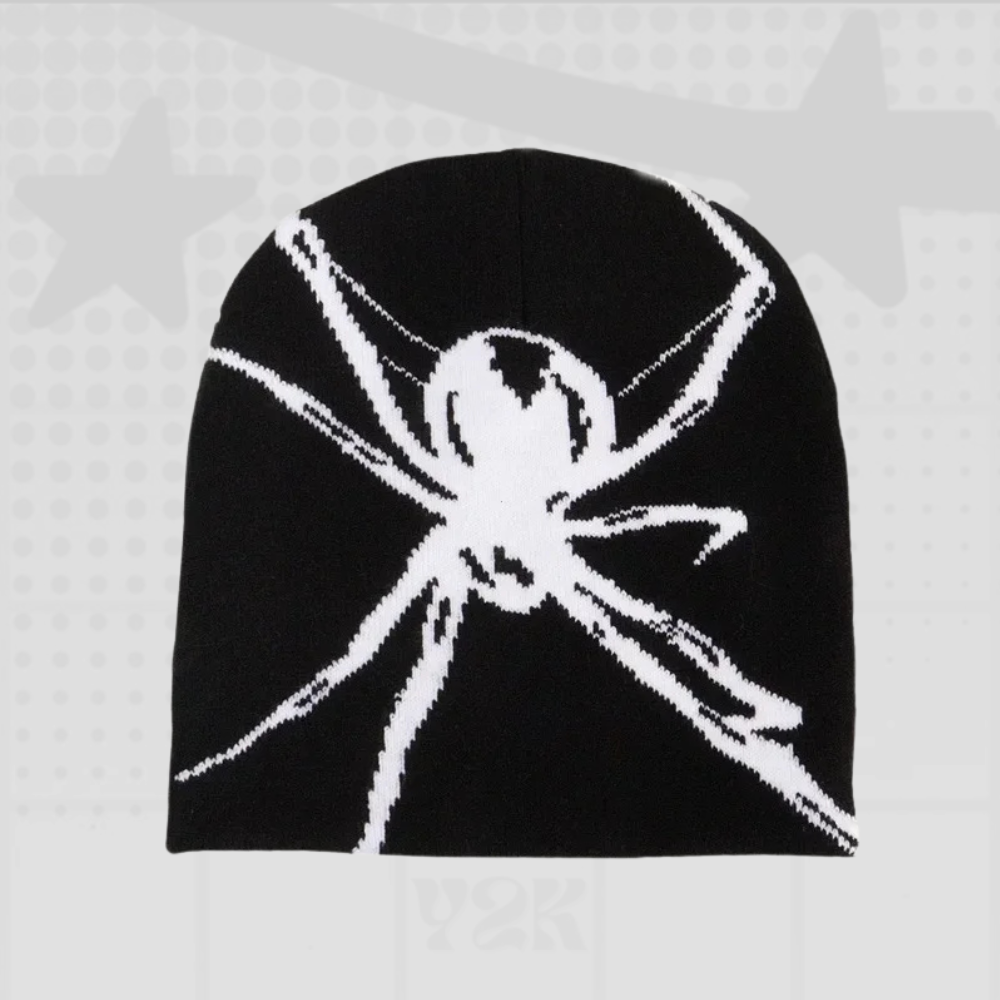 Y2K Spider Knit Beanie