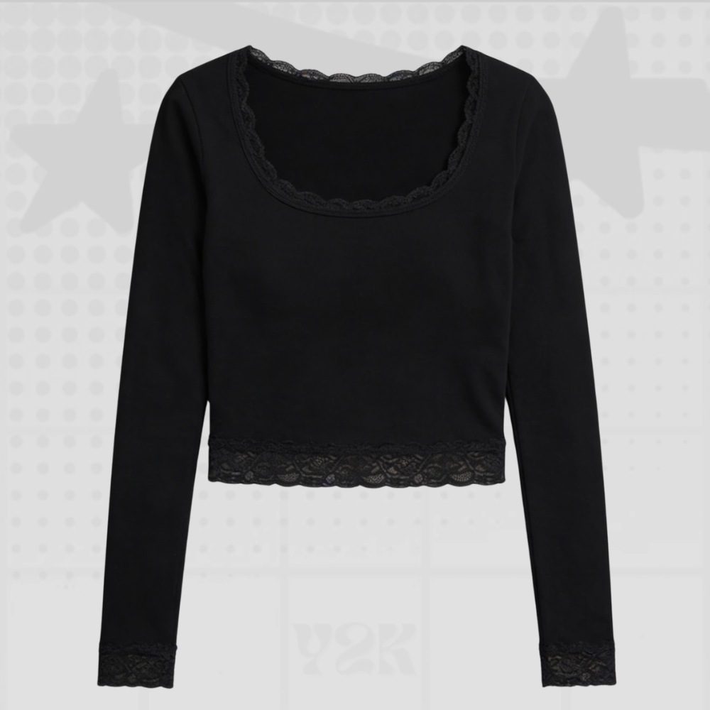 Black Y2K Top