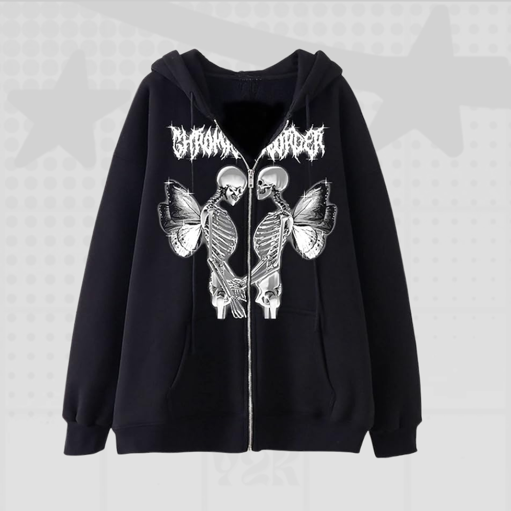 Women's Zip Up Hoodie Y2K