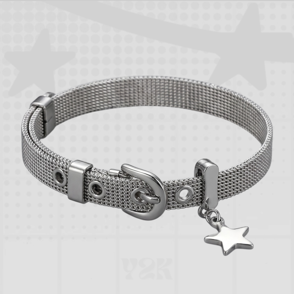 Star Charm Belt Buckle Bracelet