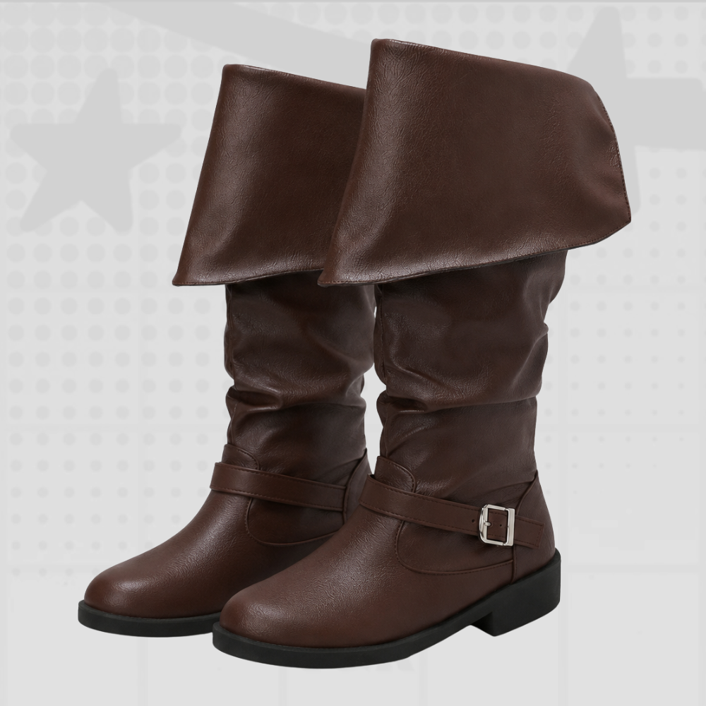 Y2K Fold-Over Buckle Boots