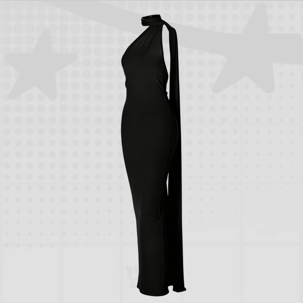 One Shoulder Maxi Dress