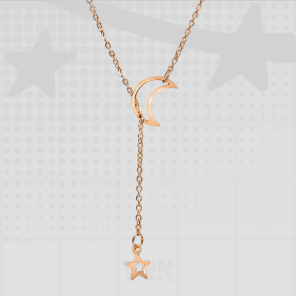 Y2K Moon Star Pendant Necklace