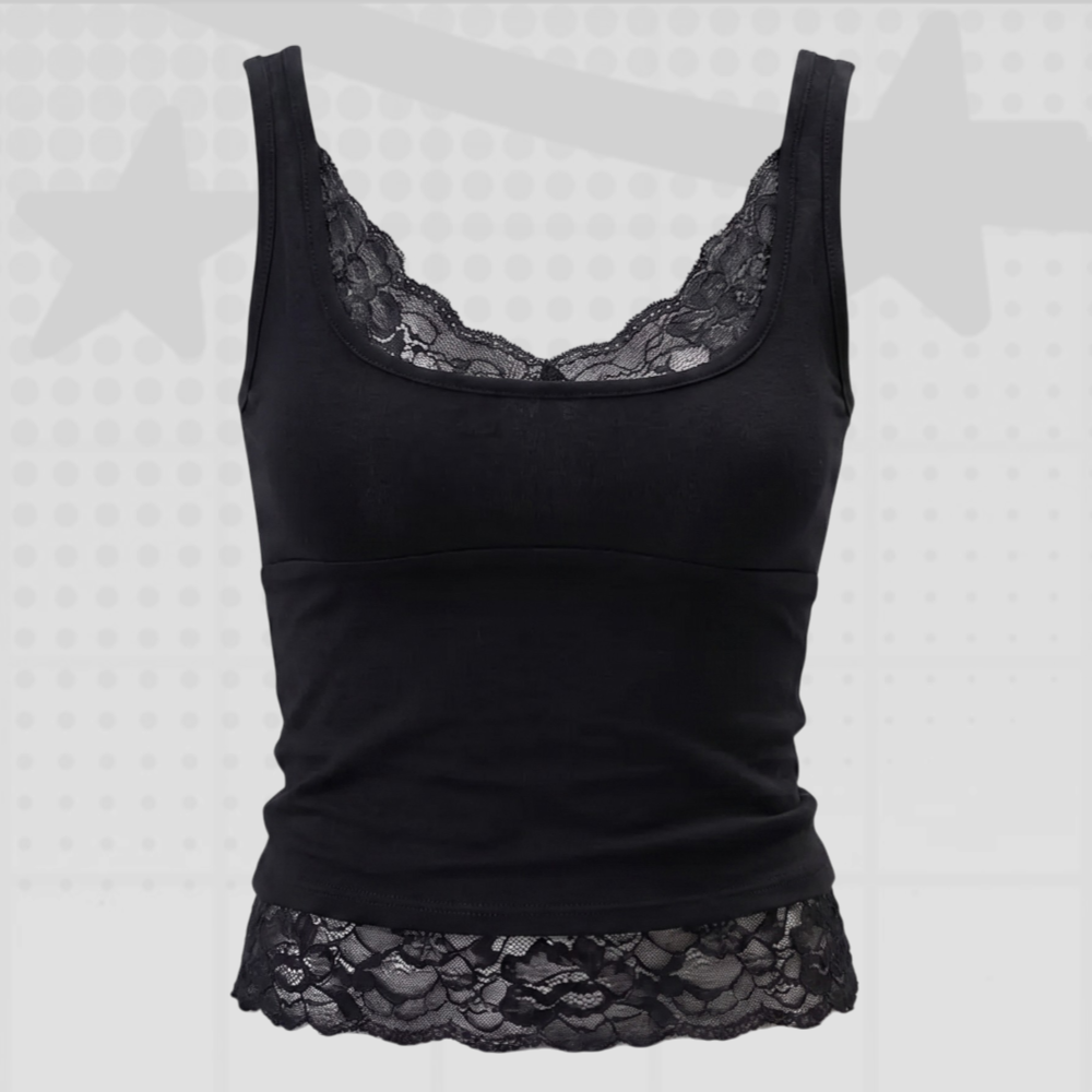 Lace Trim Tank Top