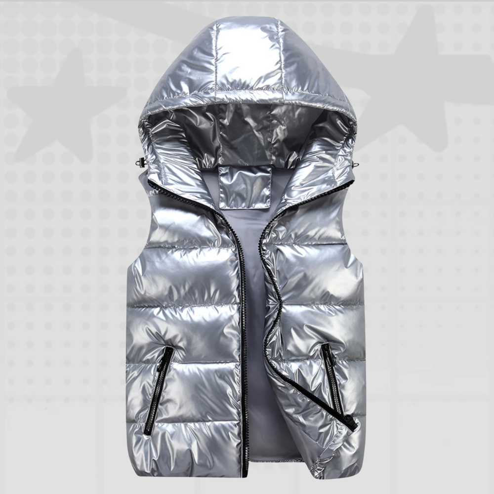 Glossy Y2K Puffer Vest