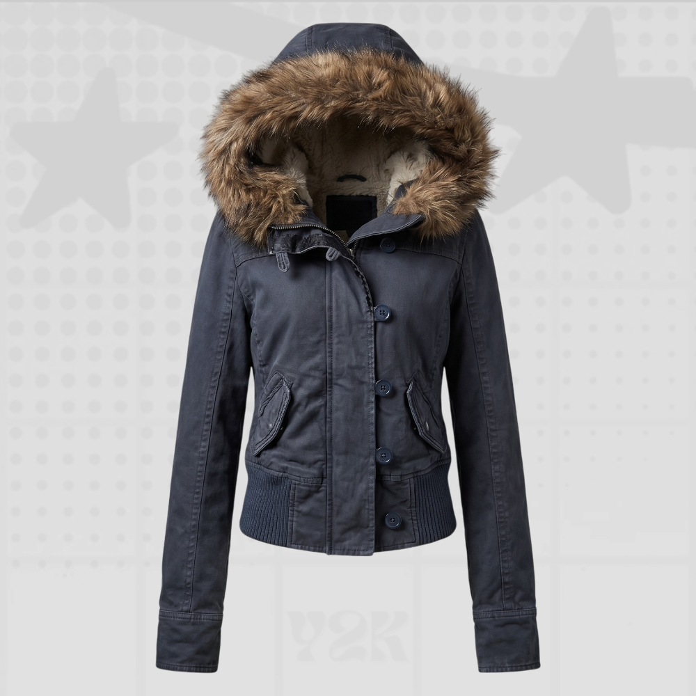 Y2K Faux Fur Parka Jacket