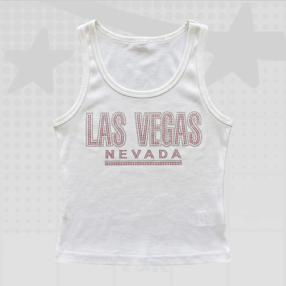 White Las Vegas Tank Top