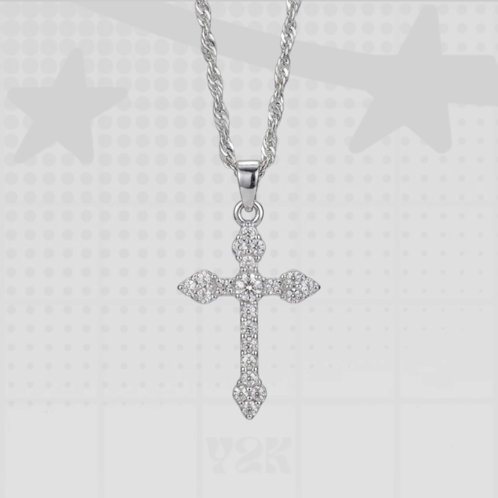 Crystal Cross Pendant Necklace