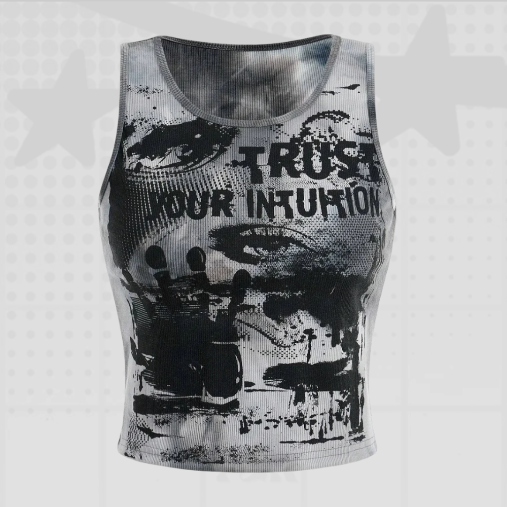 Graphic Grunge Tank Top