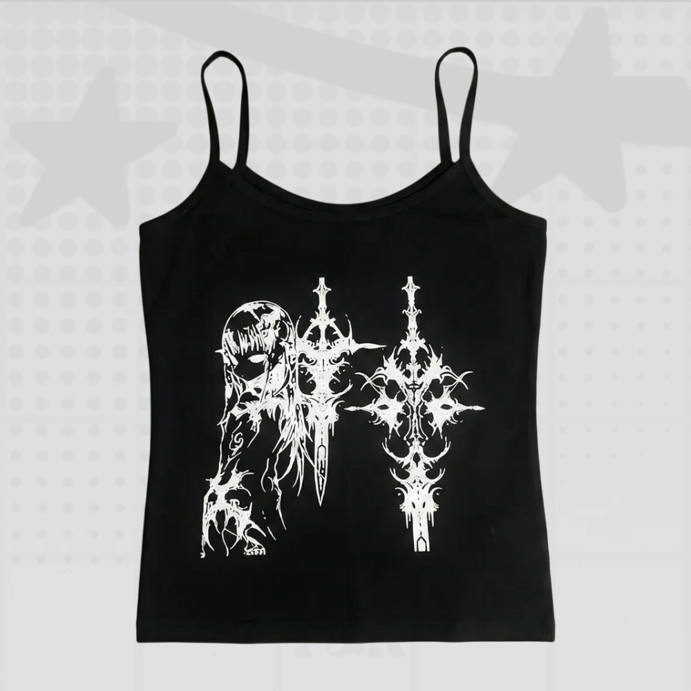 Y2K Gothic Graphic Tank Top