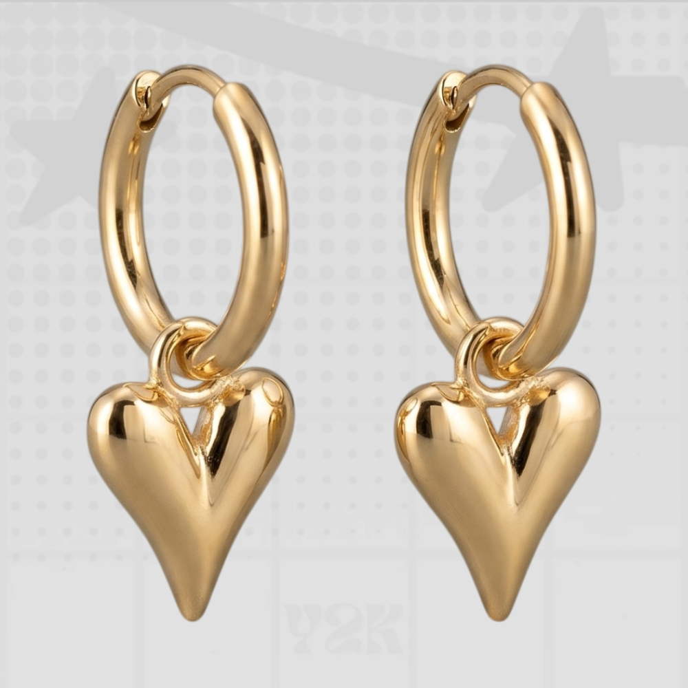 Heart Hoop Earrings