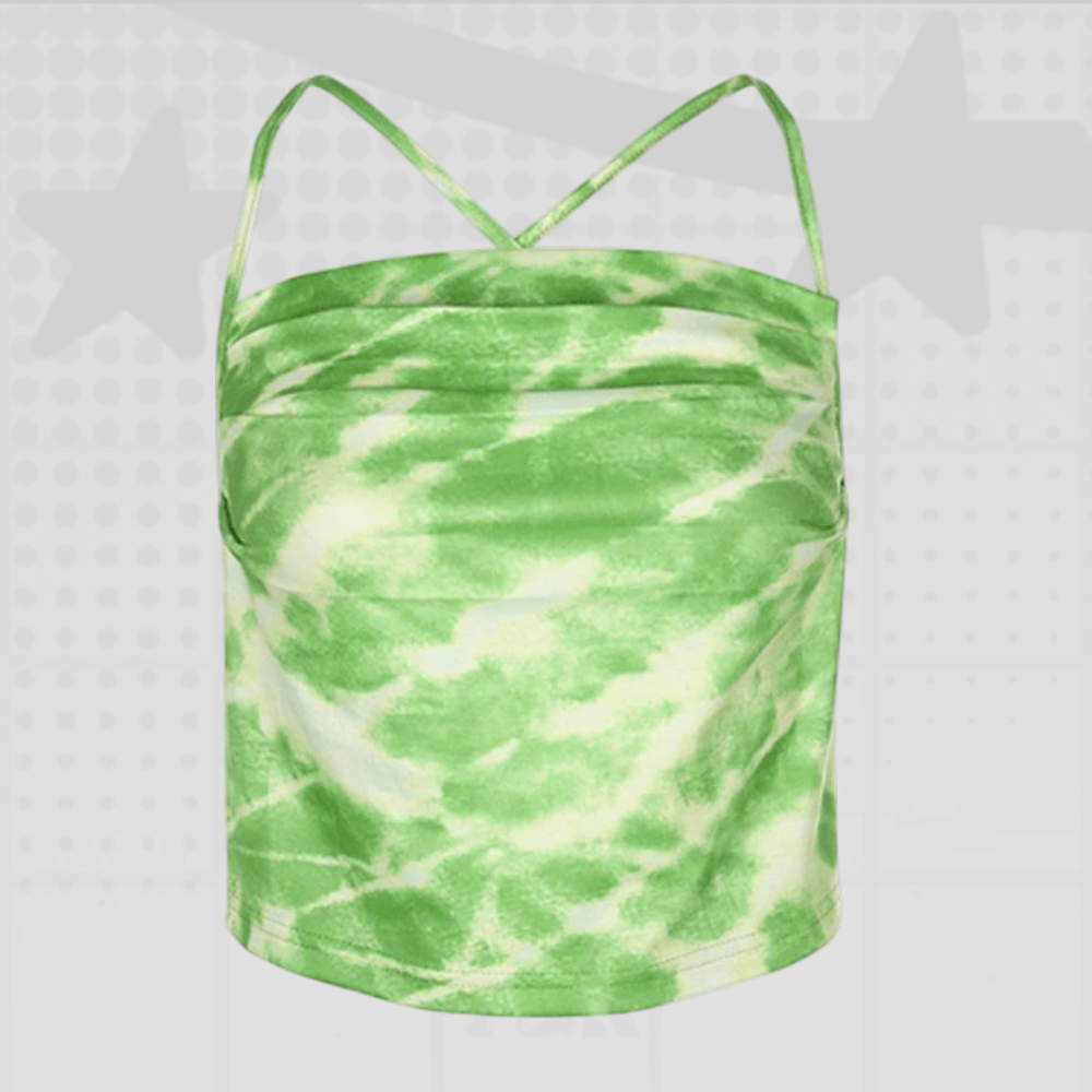 Tie-Dye Y2K Halter Crop