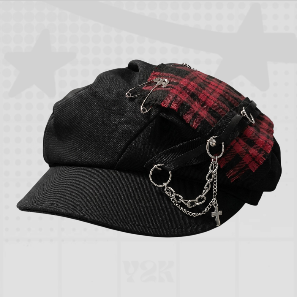 Y2K Punk Beret Hat