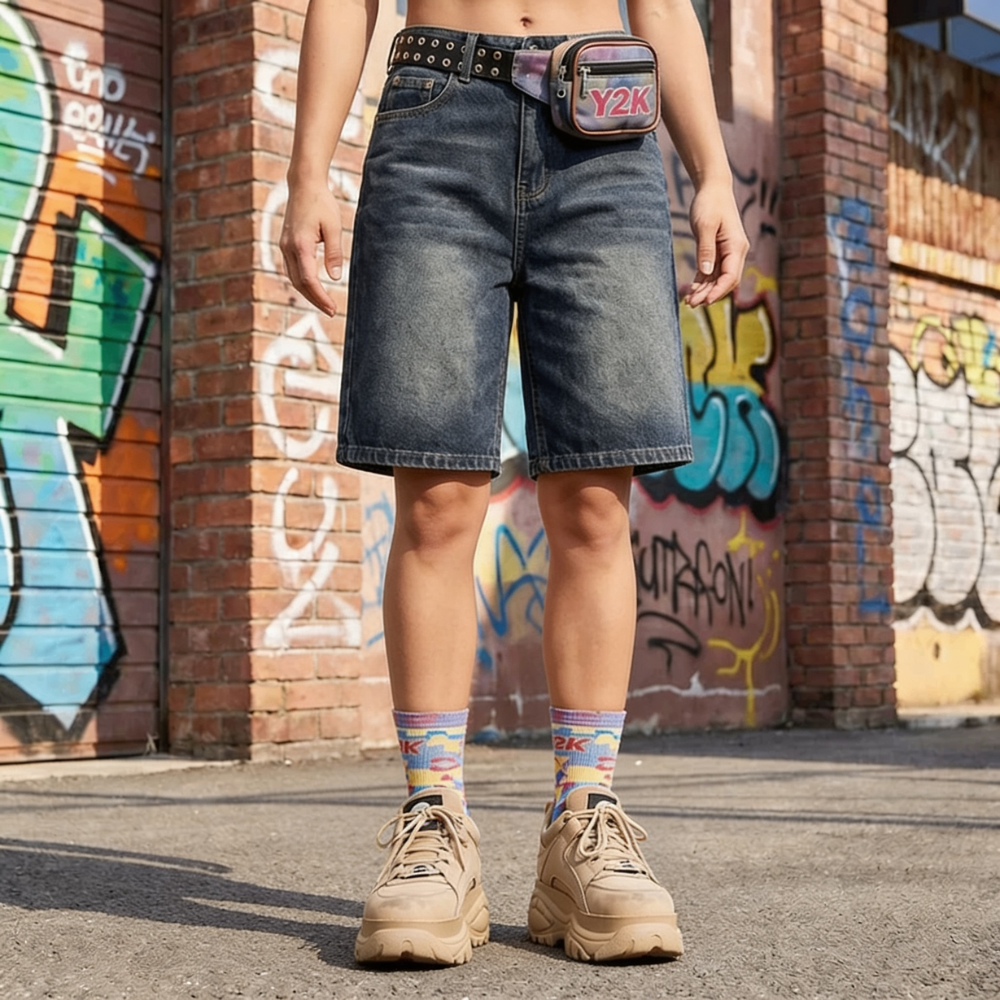 High Waist Baggy Shorts