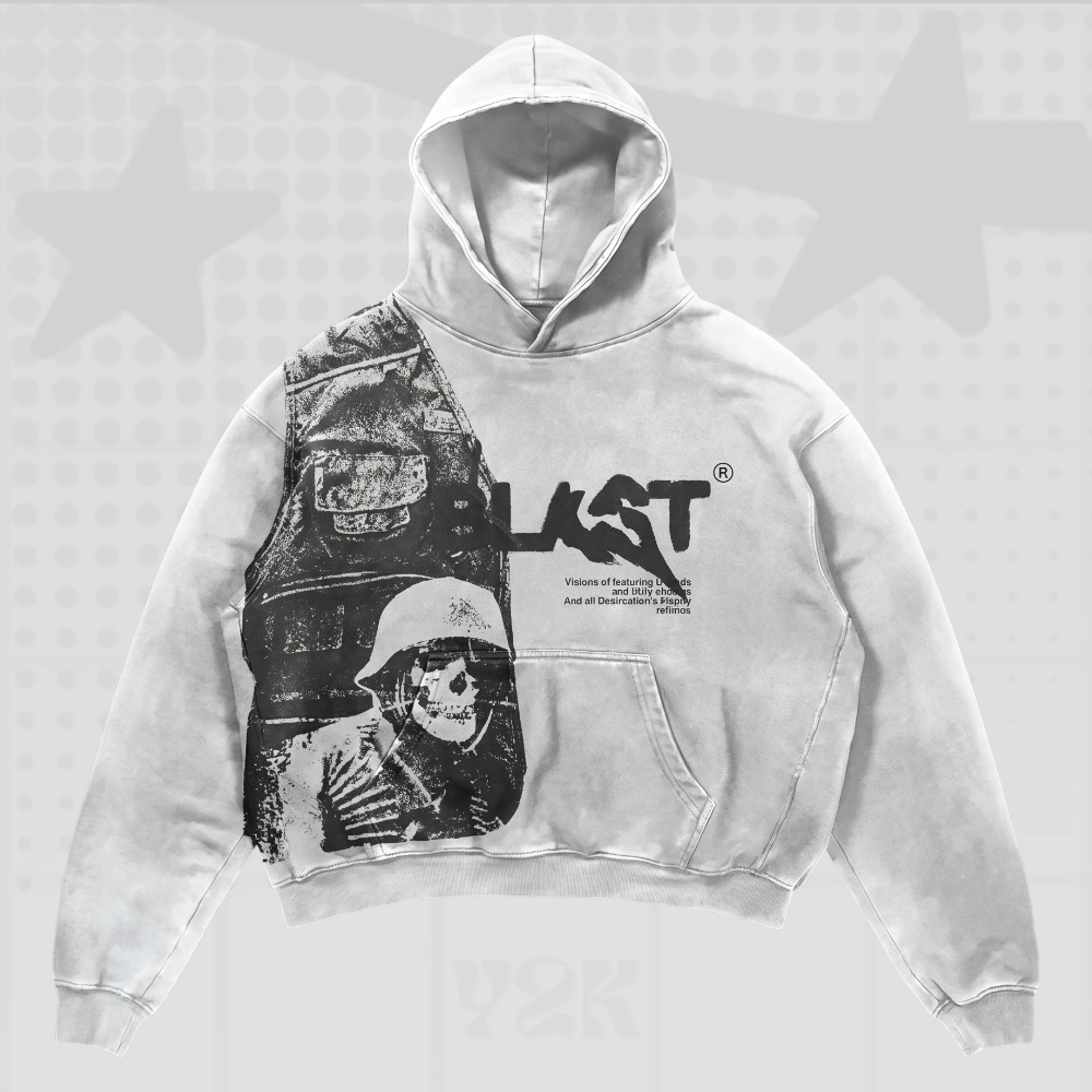 Y2K Patchwork Graphic Hoodie