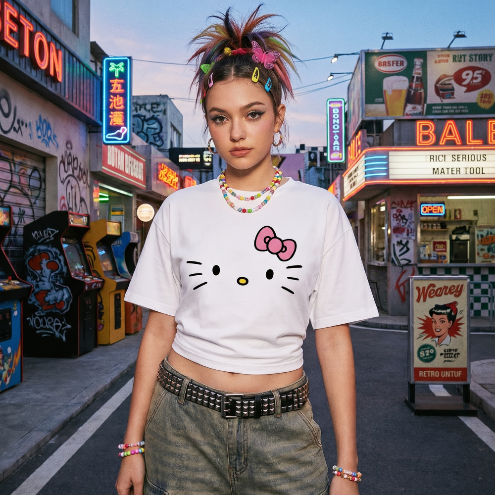 Y2K Hello Kitty Graphic Tee