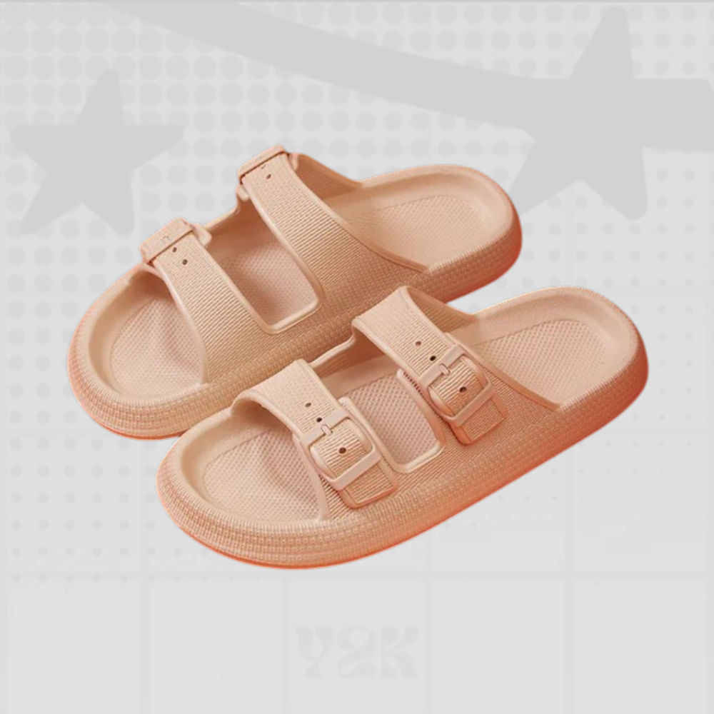 Double Buckle Cloud Slides