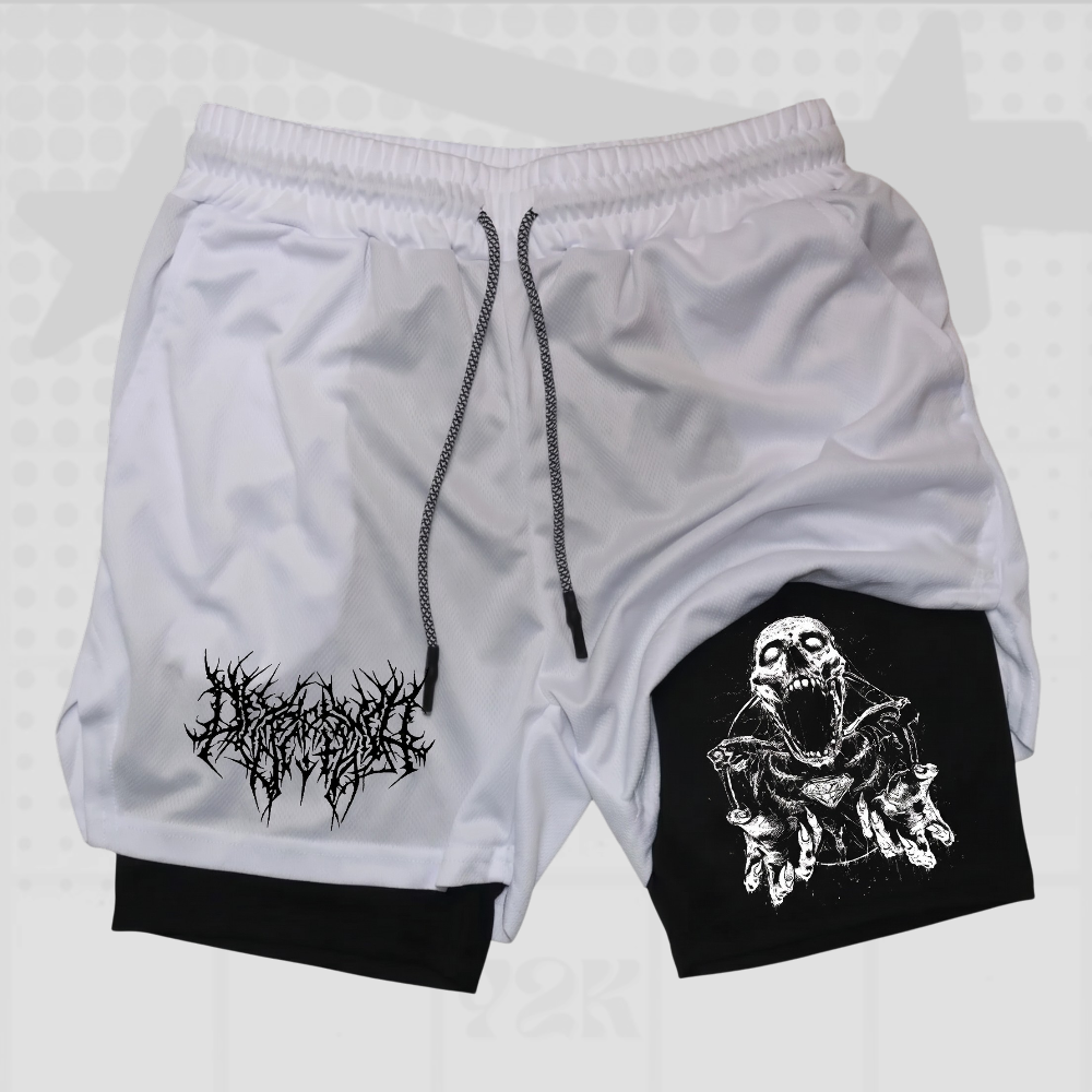 Y2K 2-in-1 workout shorts