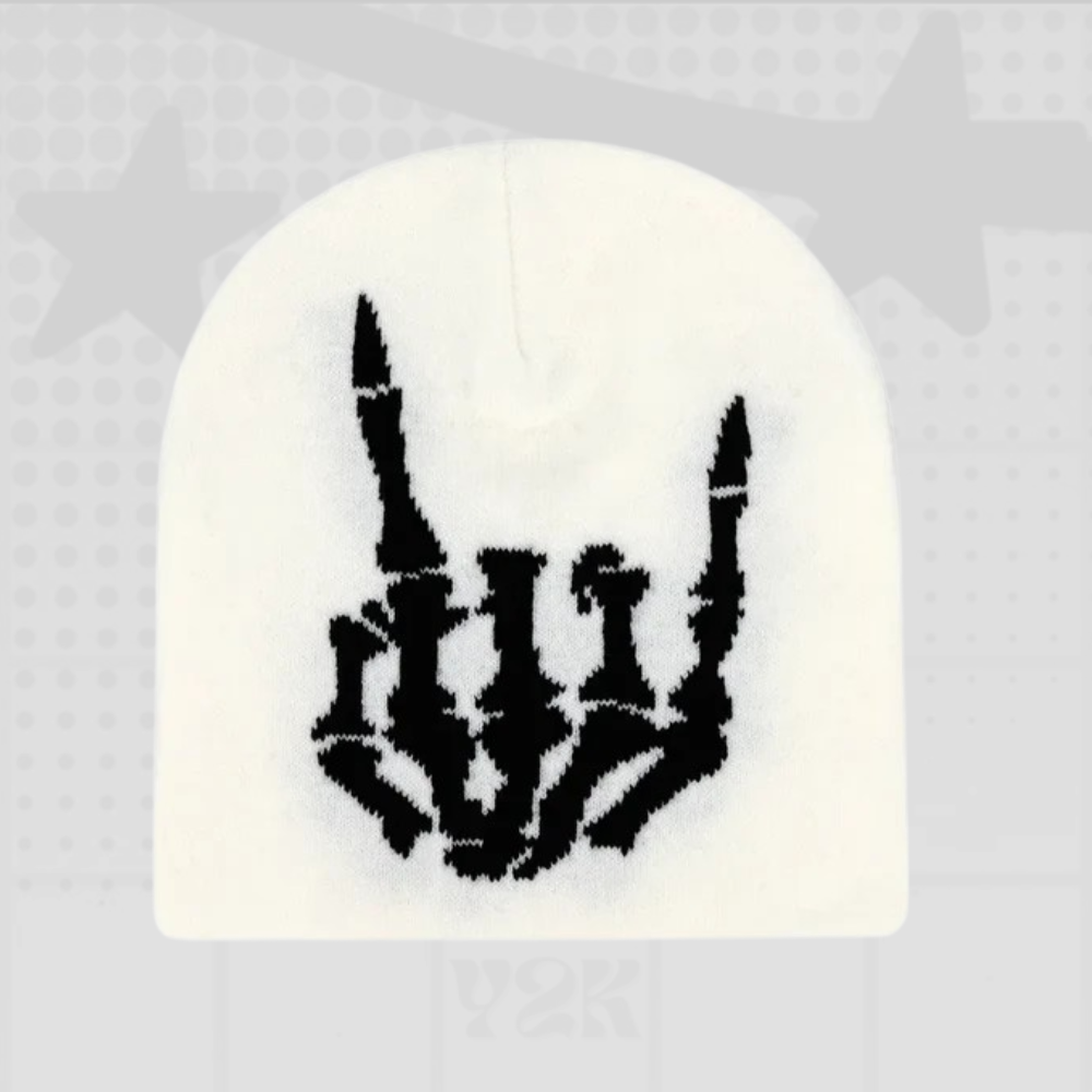 Skeleton Hand Knit Beanie