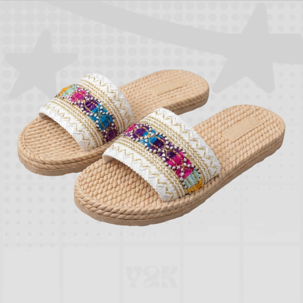 Boho Beaded Slide Sandals