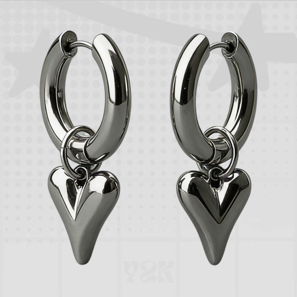 Heart Hoop Earrings