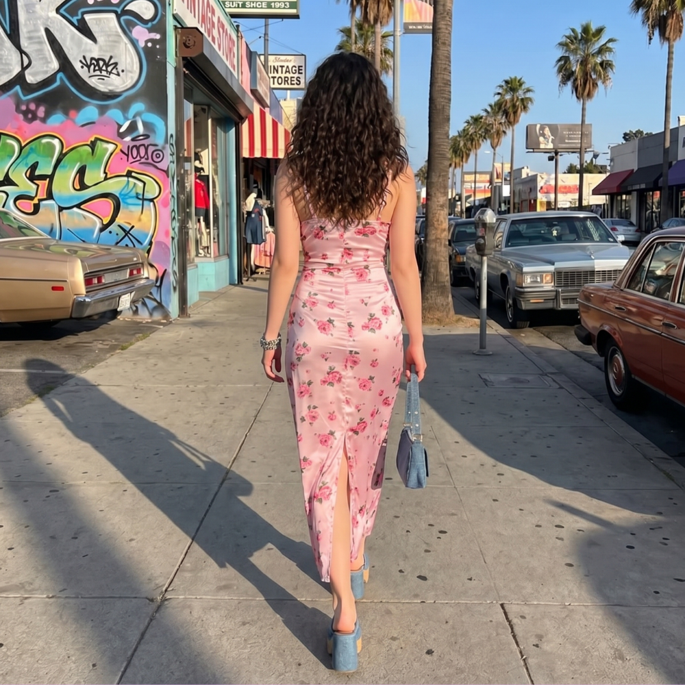 Y2K Floral Maxi Dress