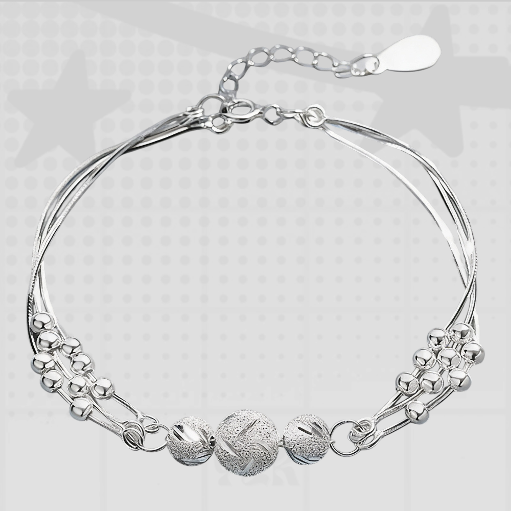 925 Sterling Silver Bead Bracelet