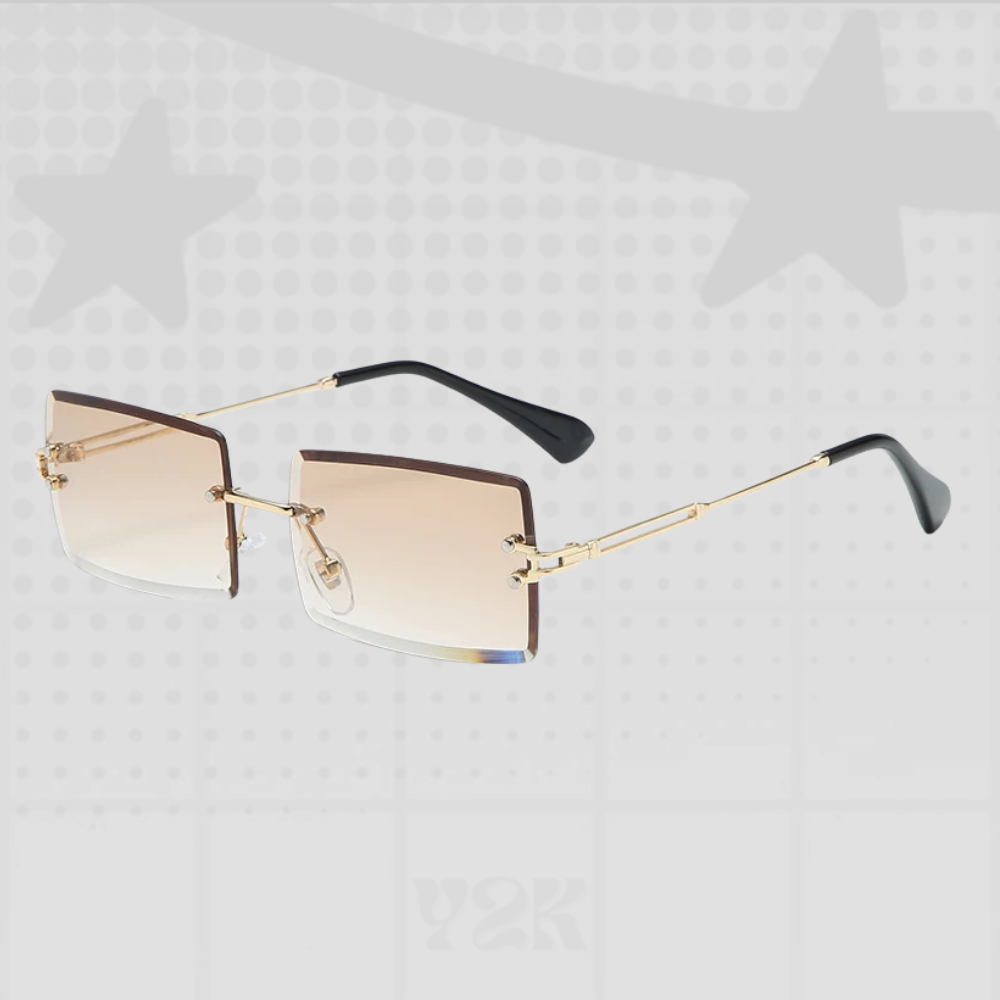 Y2K Rectangle Rimless Sunglasses