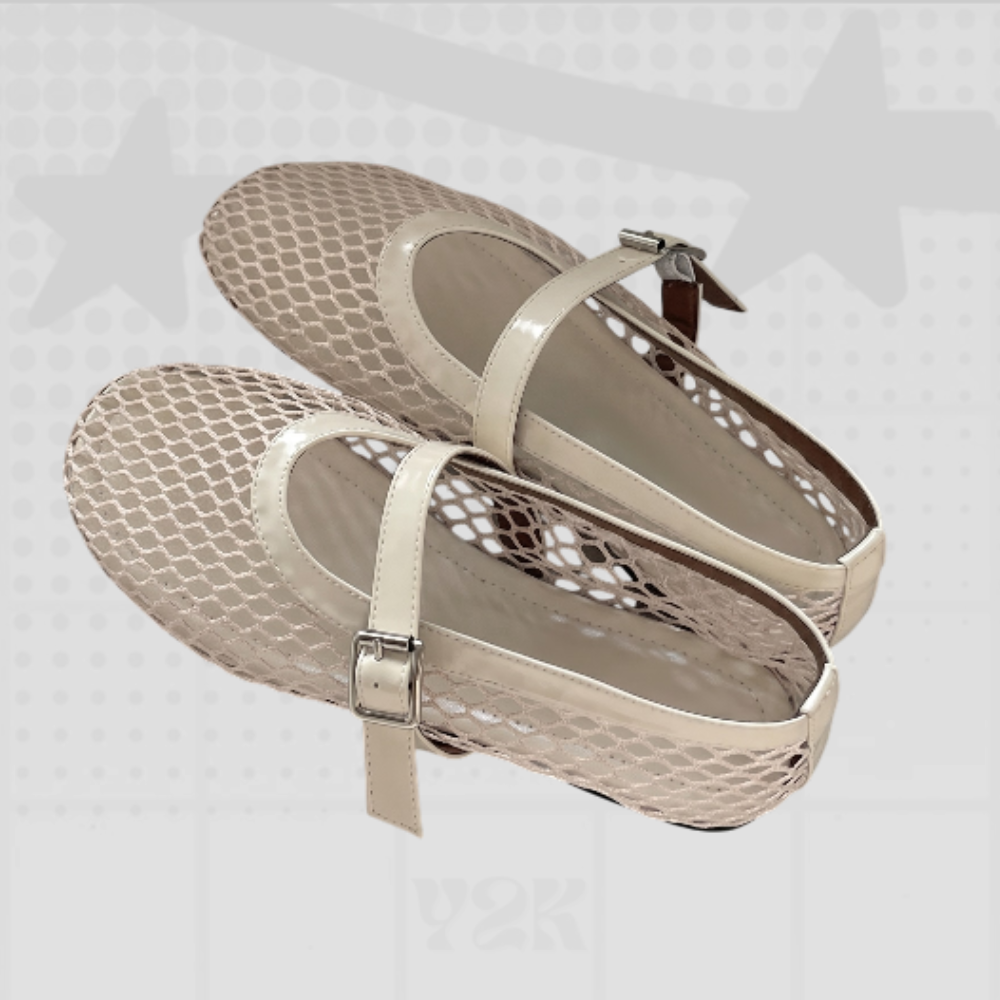 Mesh Mary Jane Flats