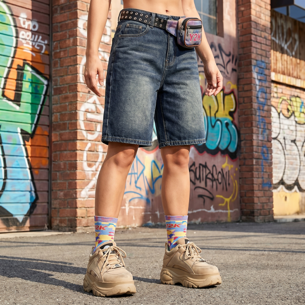 High Waist Baggy Shorts