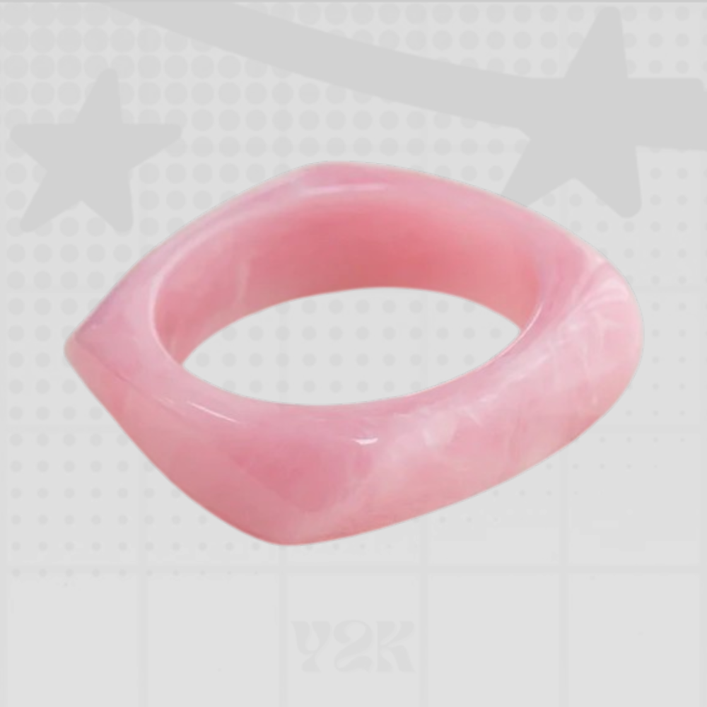Y2K Chunky Marble Resin Bracelet