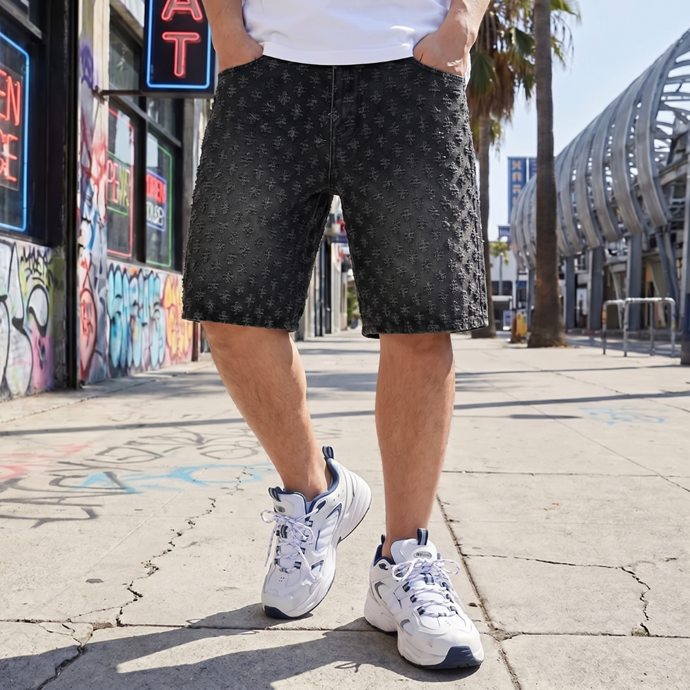 Y2K Jacquard Denim Jorts