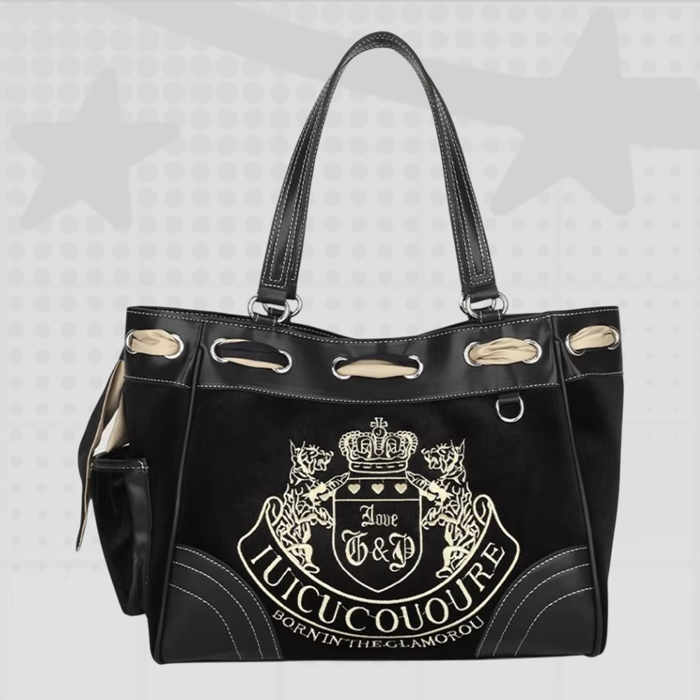 Y2K Velour Tote Bag