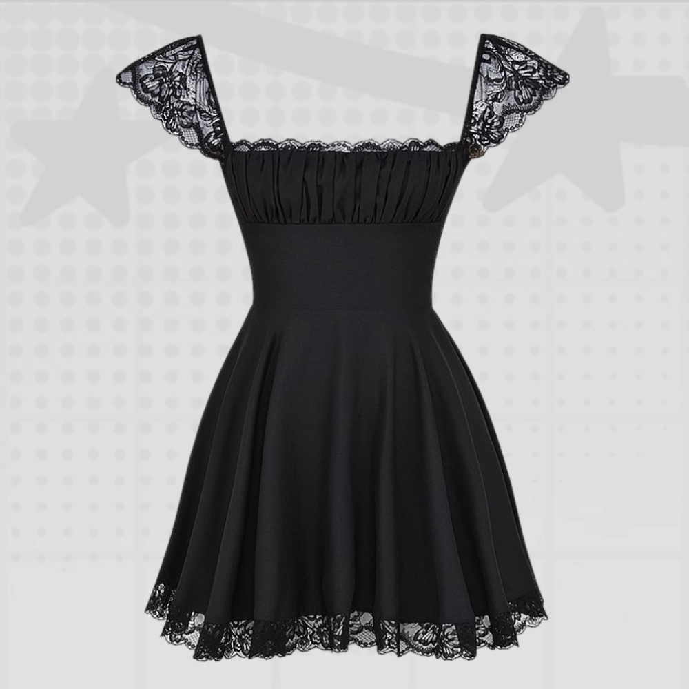 Y2K Black Dress