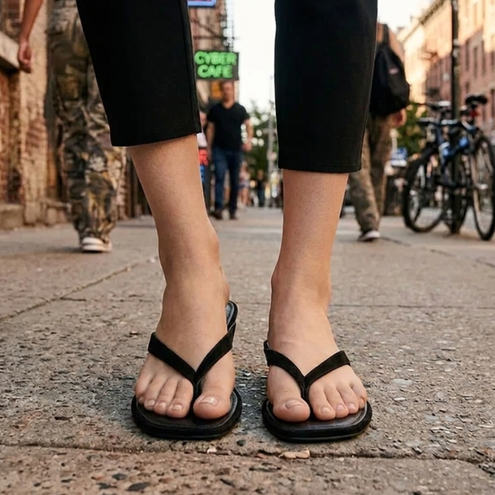 Square Toe Kitten Sandals