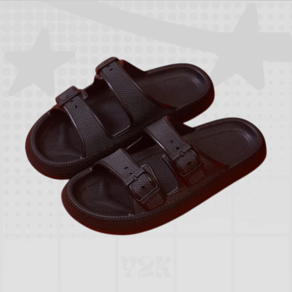 Double Buckle Cloud Slides