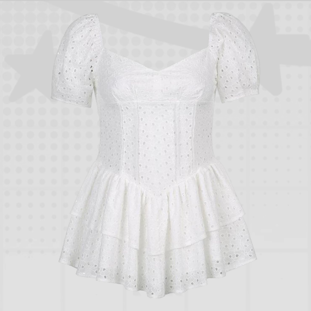 Y2K Puff Sleeve Mini Dress