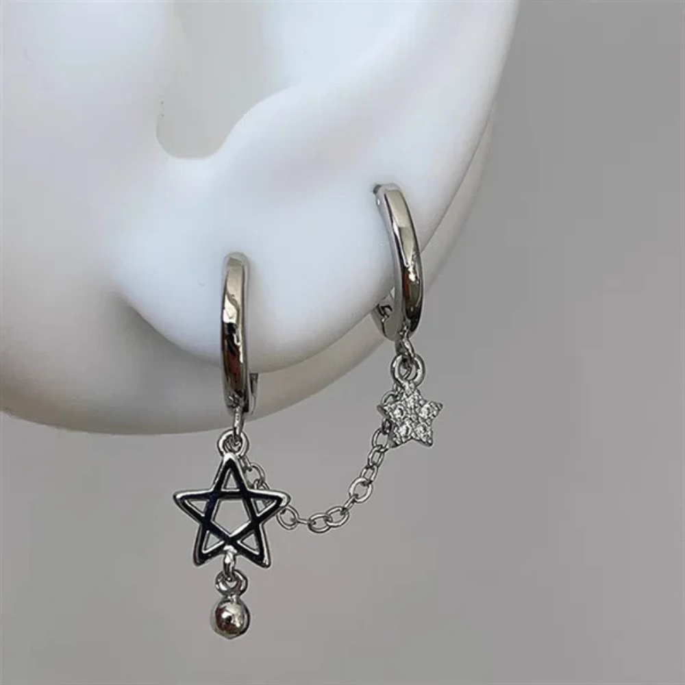 Star Chain Earrings
