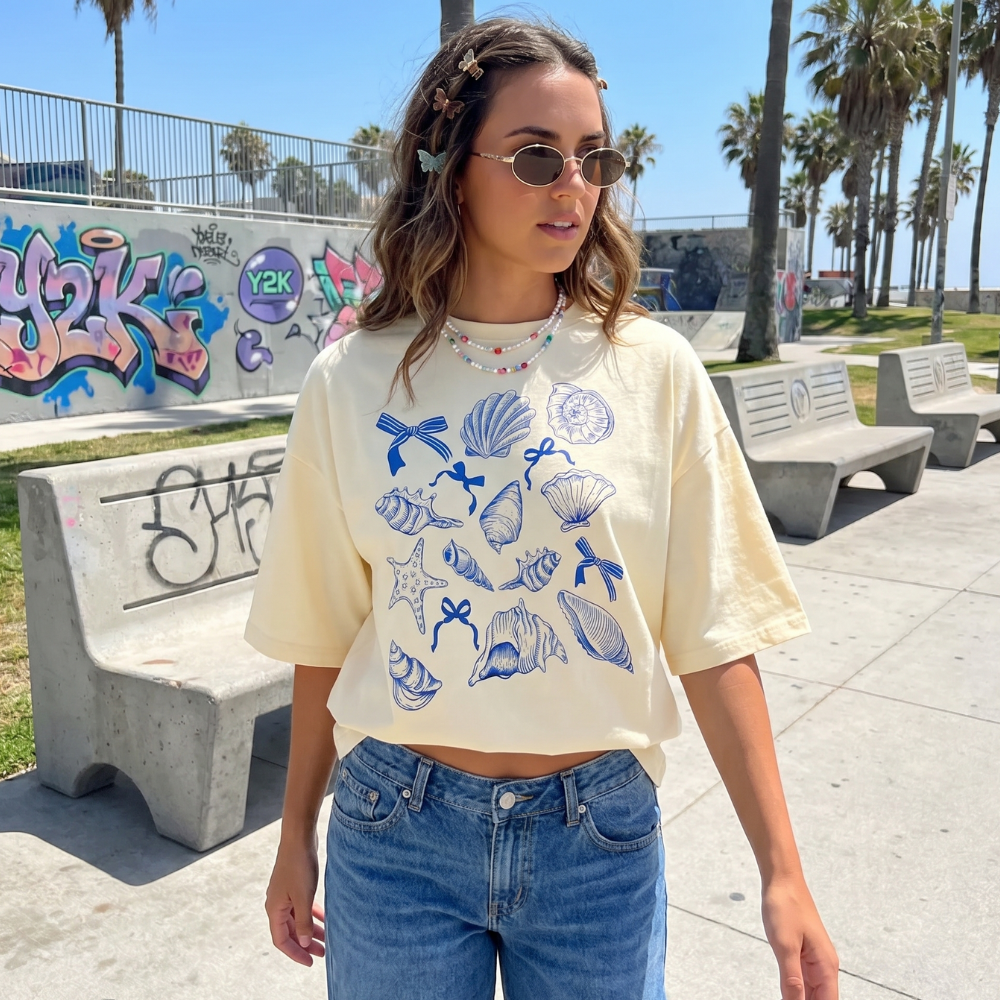 Y2K Seashell Graphic Tee