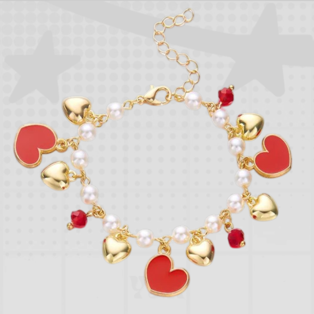 Y2K Pearl Charm Bracelet