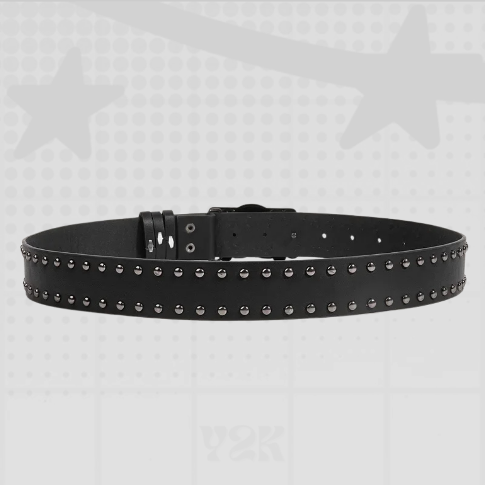 Y2K Skull Studded Belt