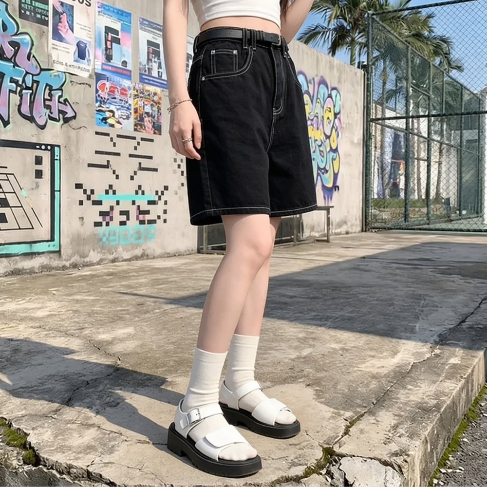 Women’s Baggy Denim Jorts