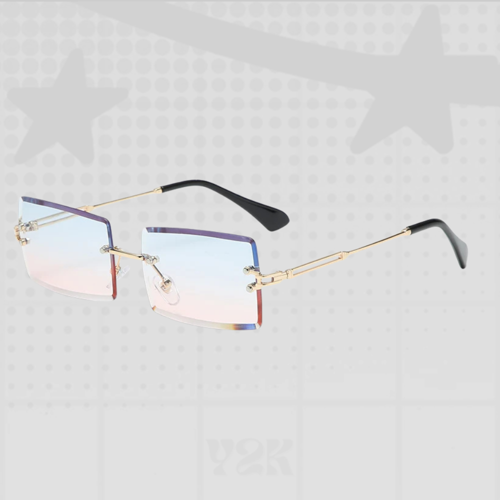 Y2K Rectangle Rimless Sunglasses