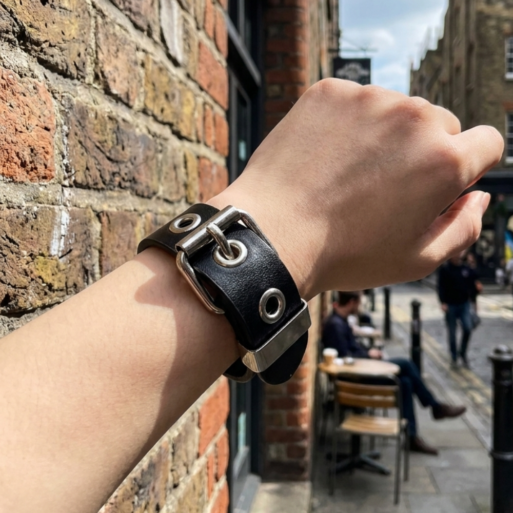 Buckle Leather Cuff Bracelet