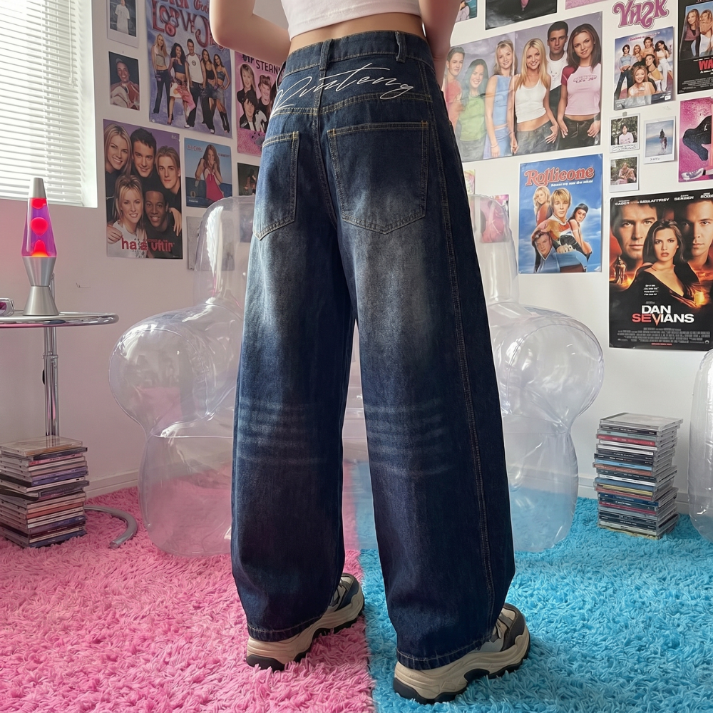 Y2K High Waist Baggy Jeans