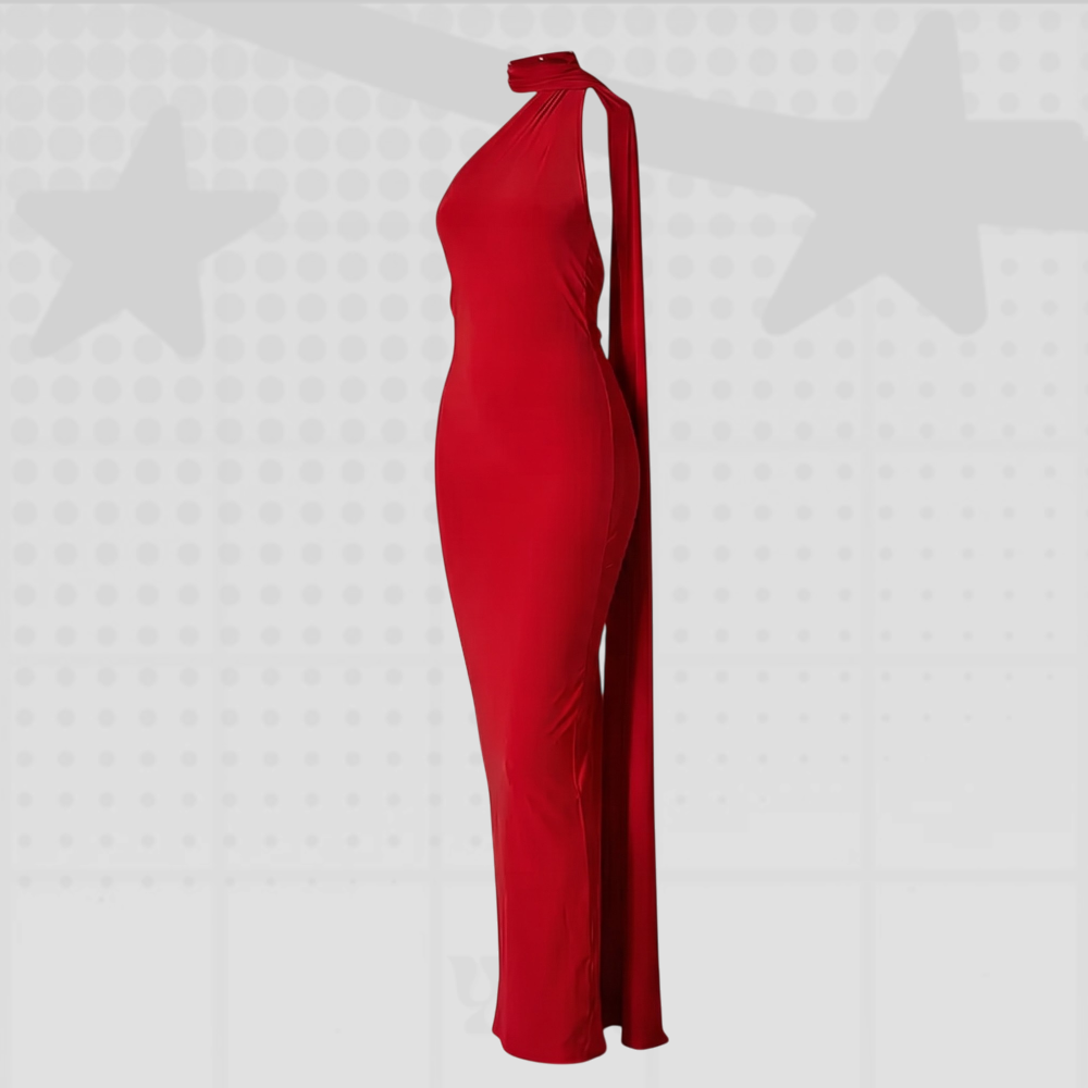 One Shoulder Maxi Dress