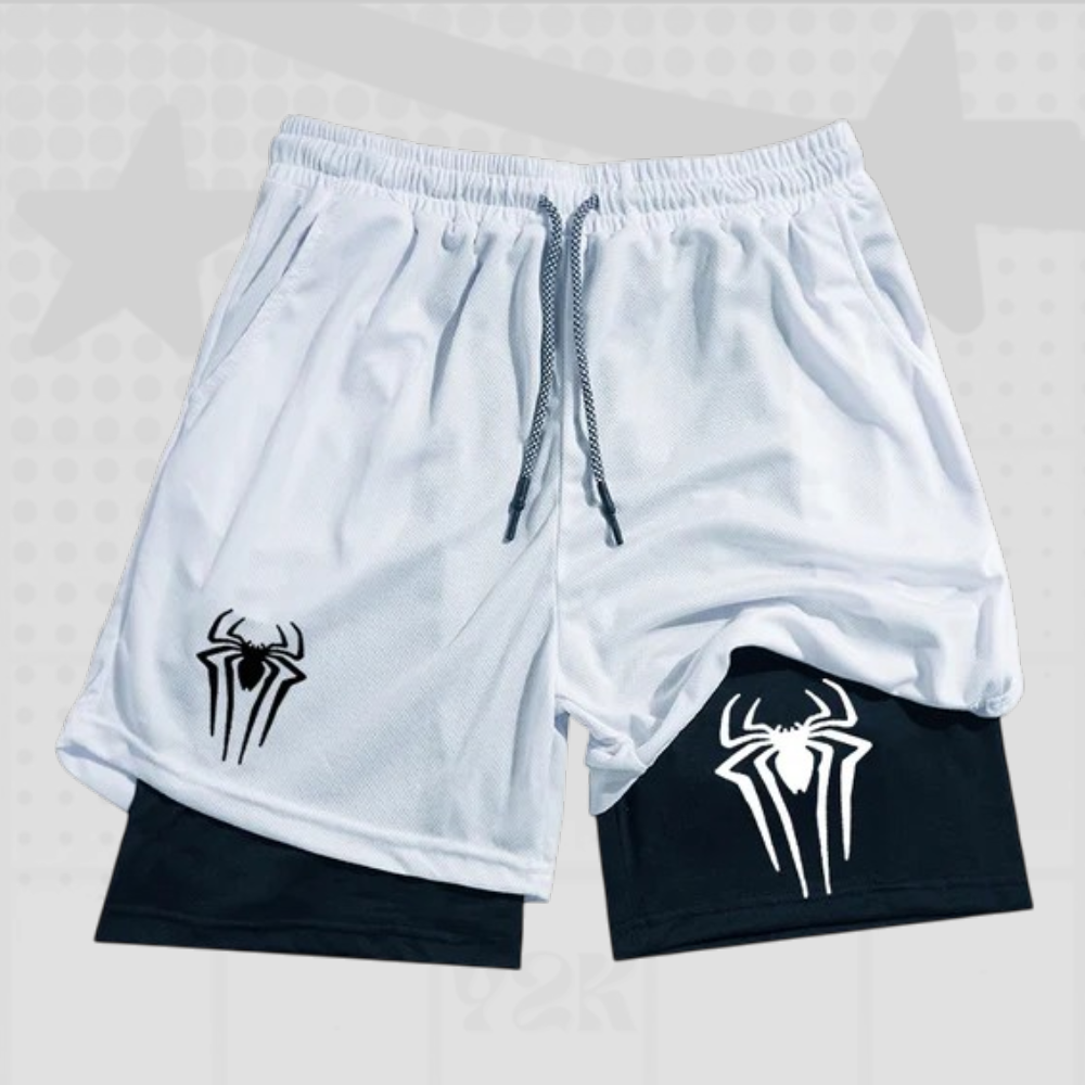 2-in-1 Spider Compression Shorts