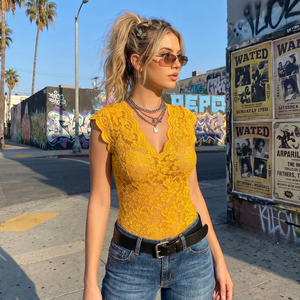 Y2K Lace Tank Top