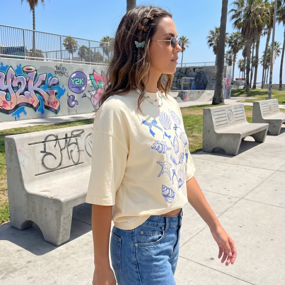 Y2K Seashell Graphic Tee
