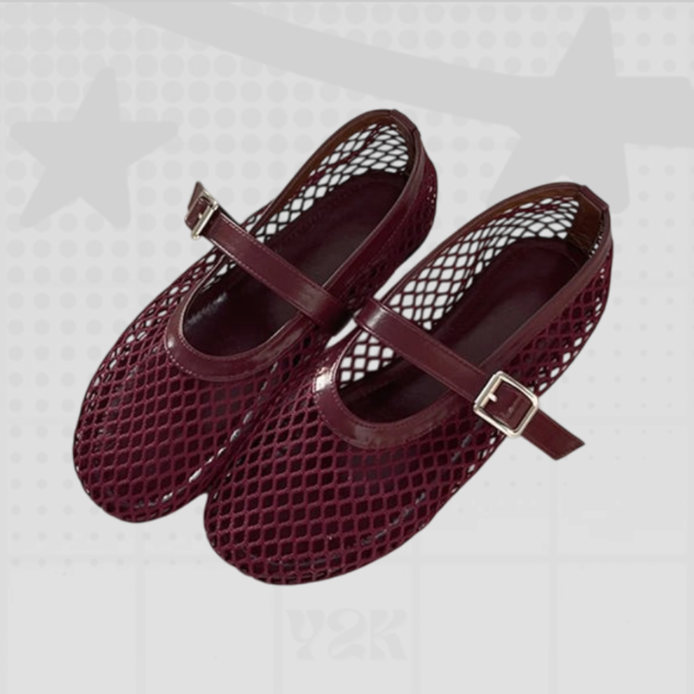 Mesh Mary Jane Flats